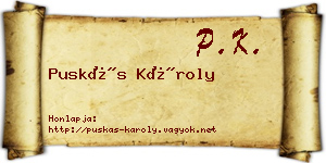 Puskás Károly névjegykártya